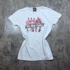 Y2K The New Cars Womens Rock Back T-Shirt Giant Tag Size Small